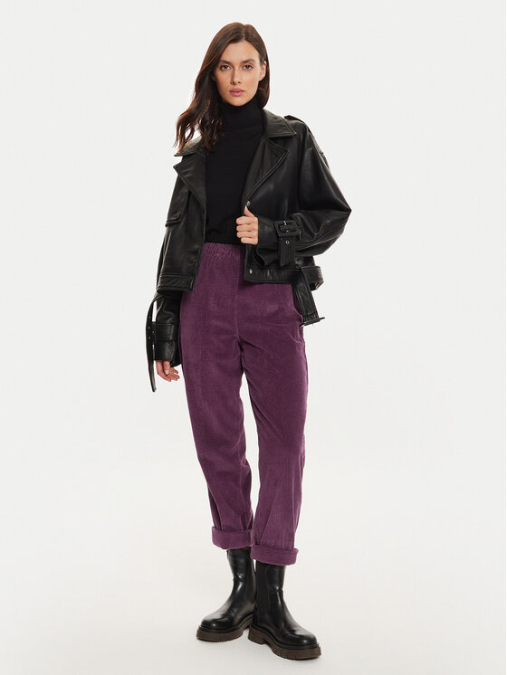 American Vintage American Vintage Medžiaginės kelnės PADO137H24 Violetinė Loose Fit
