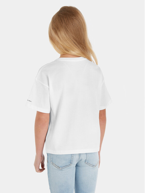 Calvin Klein Jeans Calvin Klein Jeans Majica IG0IG02136 Bela Boxy Fit