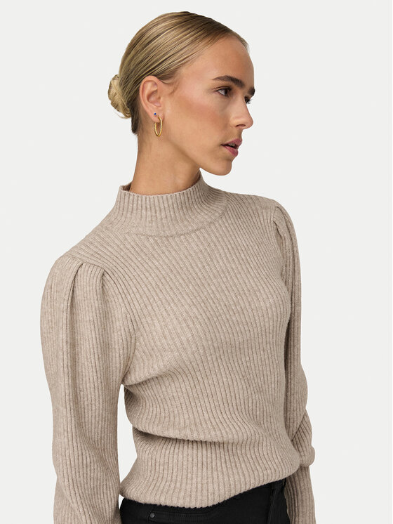 ONLY ONLY Sweter Katia 15232494 Beżowy Regular Fit