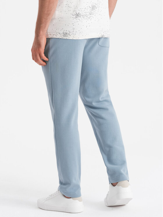 Ombre Ombre Teplákové kalhoty OM-PABS-0206 Modrá Regular Fit