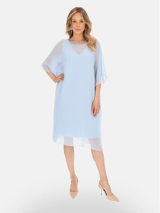 Potis & Verso Potis & Verso Sukienka wieczorowa Bianca Niebieski jasny Regular Fit