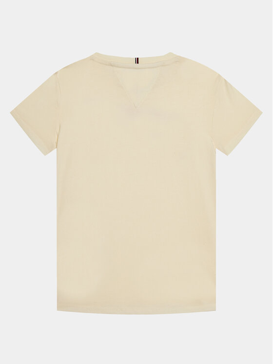 Tommy Hilfiger Tommy Hilfiger Tričko Hilfiger Script Tee S/S KG0KG07718 Écru Regular Fit