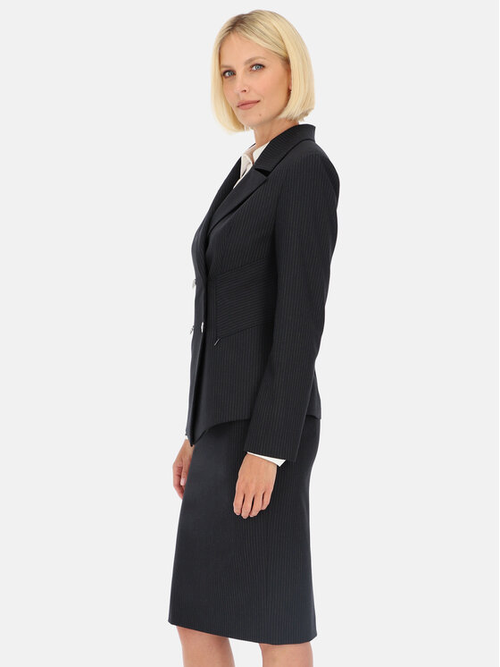 Potis & Verso Potis & Verso Marynarka Heven Granatowy Regular Fit
