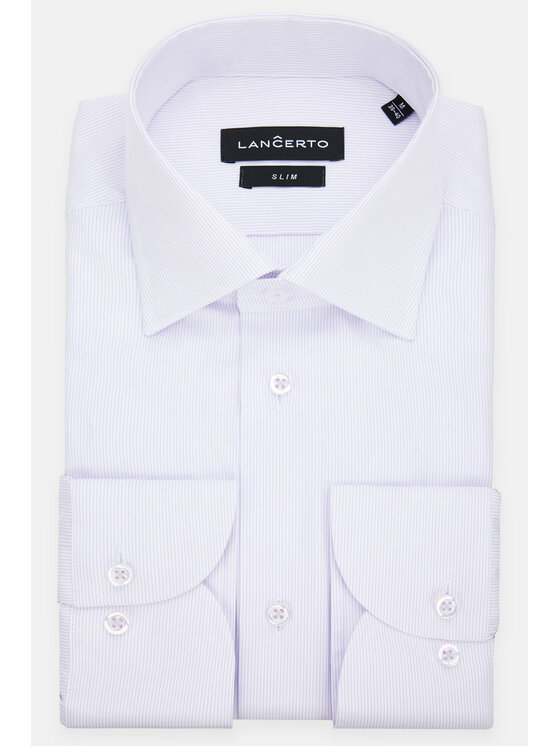Lancerto Lancerto Koszula Glenys KO051223000011 Fioletowy Slim Fit