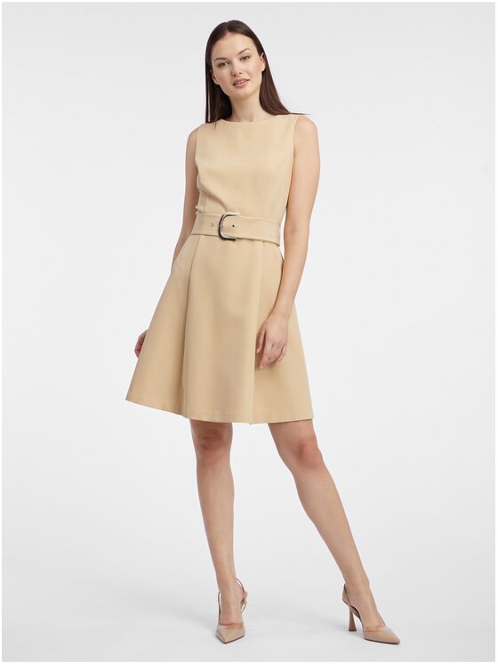 Orsay Orsay Sukienka 421300082000__34 Beżowy Regular Fit