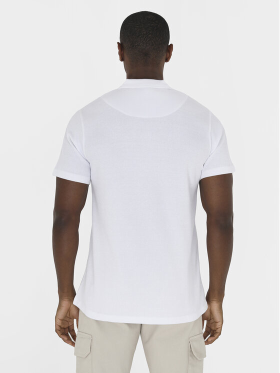 Brave Soul Brave Soul Тениска с яка и копчета MPS-627SONOMA Бял Straight Fit