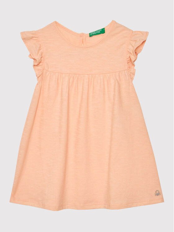 United Colors Of Benetton United Colors Of Benetton Rochie de vară 3Z7QGV002 Portocaliu Regular Fit