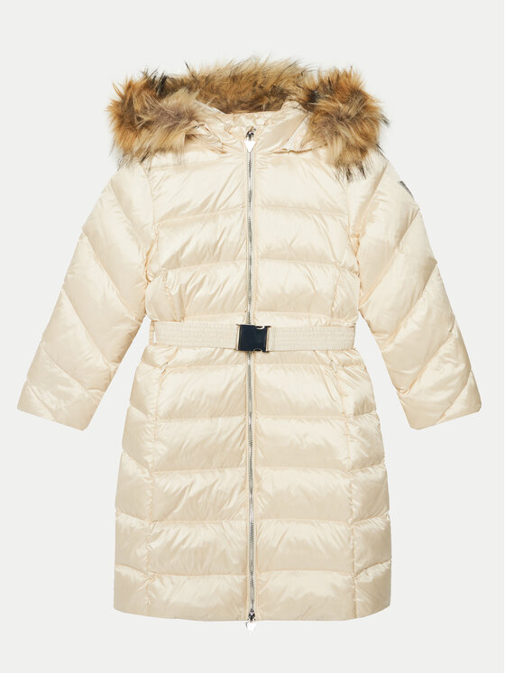Guess Guess Vatovaná bunda J4BL18 WGL50 Écru Regular Fit