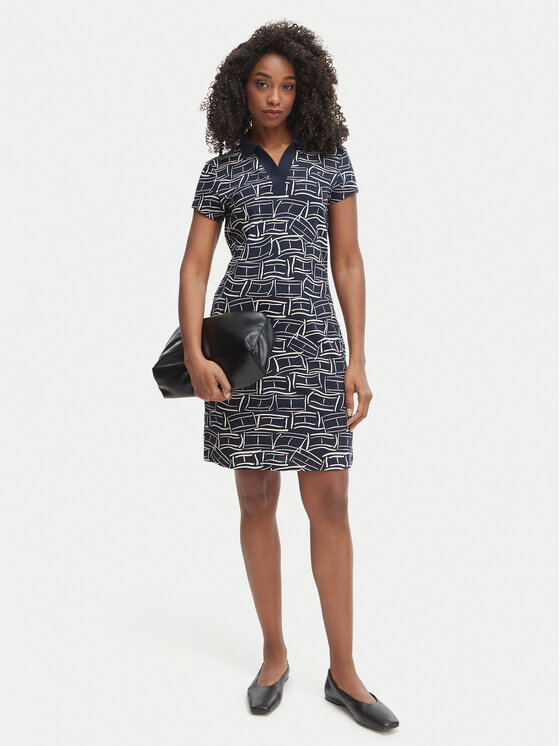 Tommy Hilfiger Tommy Hilfiger Φόρεμα καθημερινό 1985 Pique WW0WW49719 Σκούρο μπλε Regular Fit