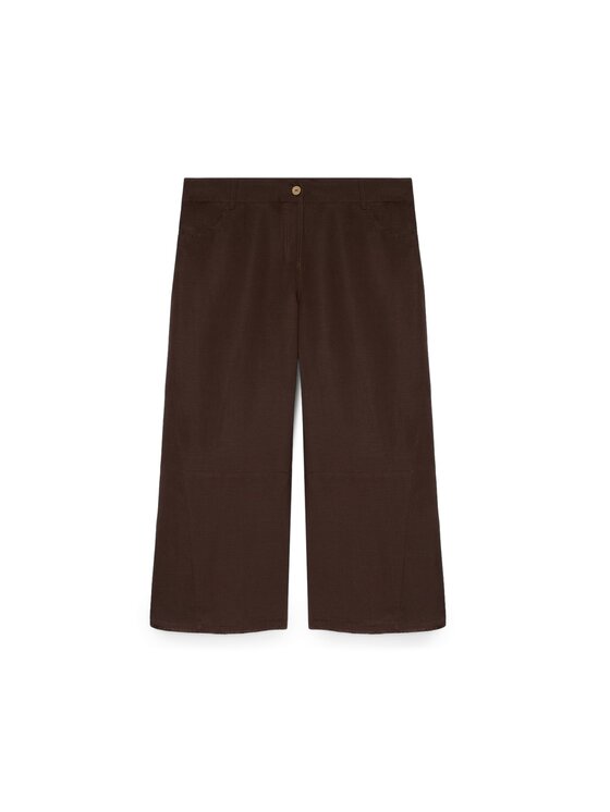 Fiorella Rubino Fiorella Rubino Pantaloni di tessuto P034T005264N0V2 Marrone Over Fit