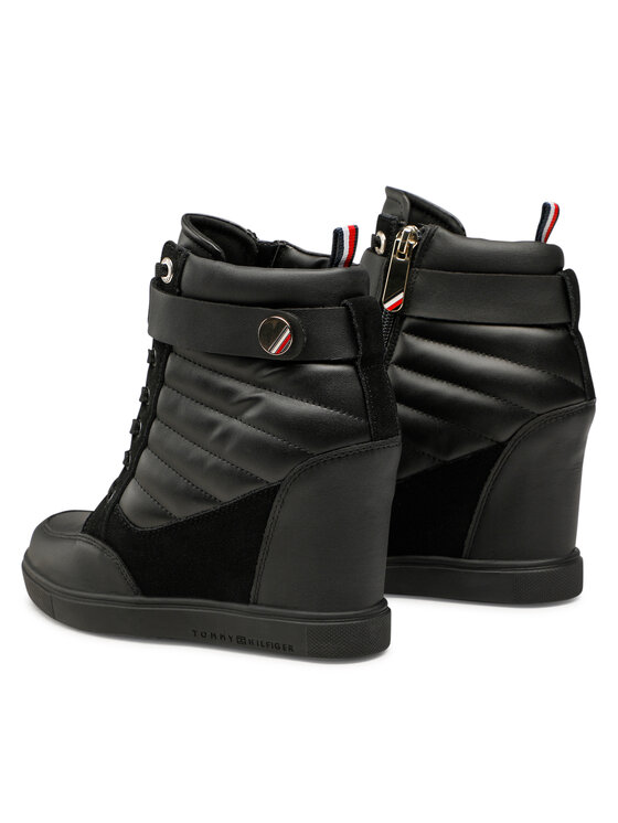 Tommy Hilfiger Tommy Hilfiger Superge Wedge Sneaker Boot FW0FW06752 Črna