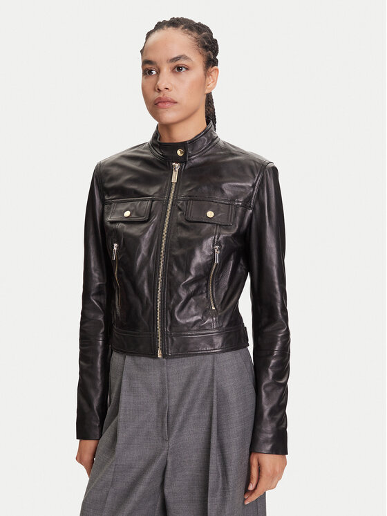 Marciano Guess Marciano Guess Geacă de piele 5YGL09 7345A Negru Regular Fit