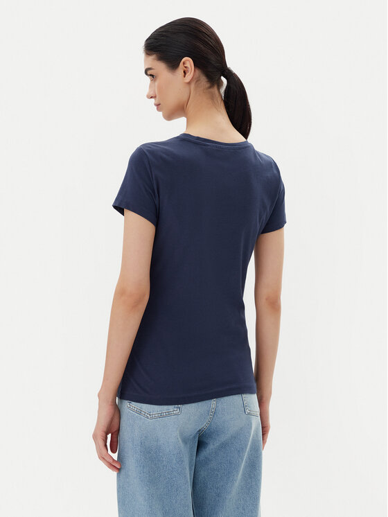 Mustang Mustang T-Shirt Loa 1016146 Blau Slim Fit