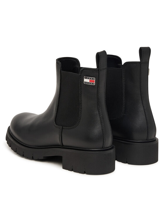 Tommy Jeans Tommy Jeans Sztyblety Tjw Cleated Chelsea Boots EN0EN03105 Czarny