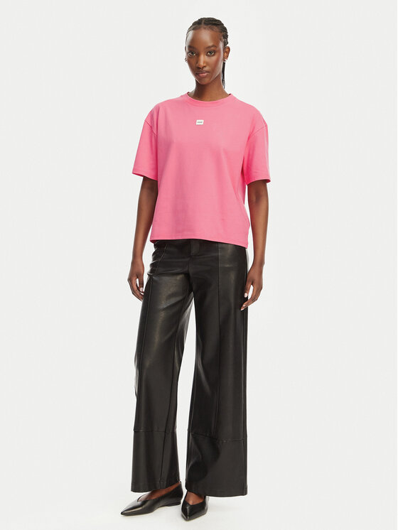 HUGO HUGO T-krekls Signature 50556807 Rozā Regular Fit