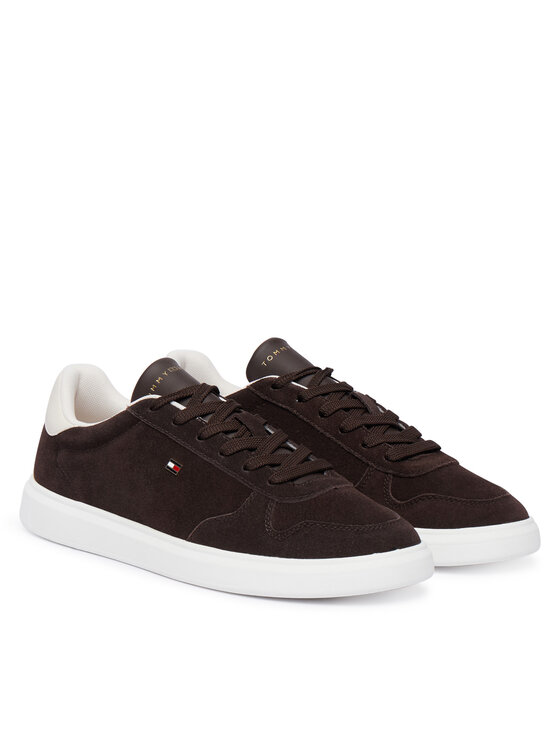 Tommy Hilfiger Tommy Hilfiger Tossud Icon Court Light Leather FW0FW09593 Tumepruun