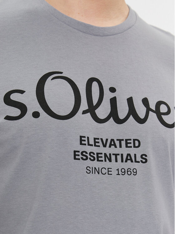 s.Oliver s.Oliver T-Shirt 2139909 Szary Regular Fit