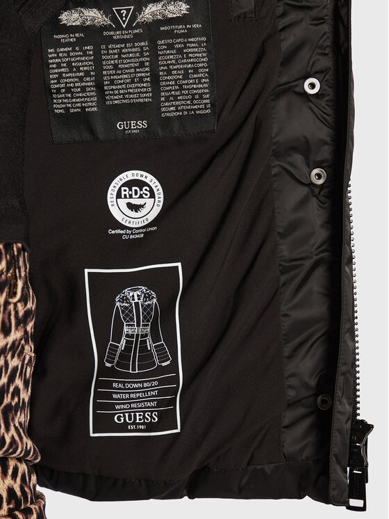 Guess Guess Μπουφάν πουπουλένιο Laurie W2BL60 WEX52 Μαύρο Regular Fit