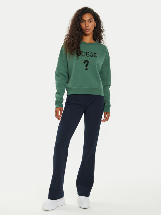 ☺︎ Guess Bluza V4BQ11 KCHX0 Zielony Regular Fit | Modivo.pl