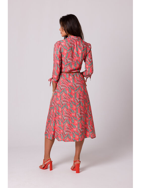 BeWear BeWear Sukienka codzienna B259 Czerwony Regular Fit