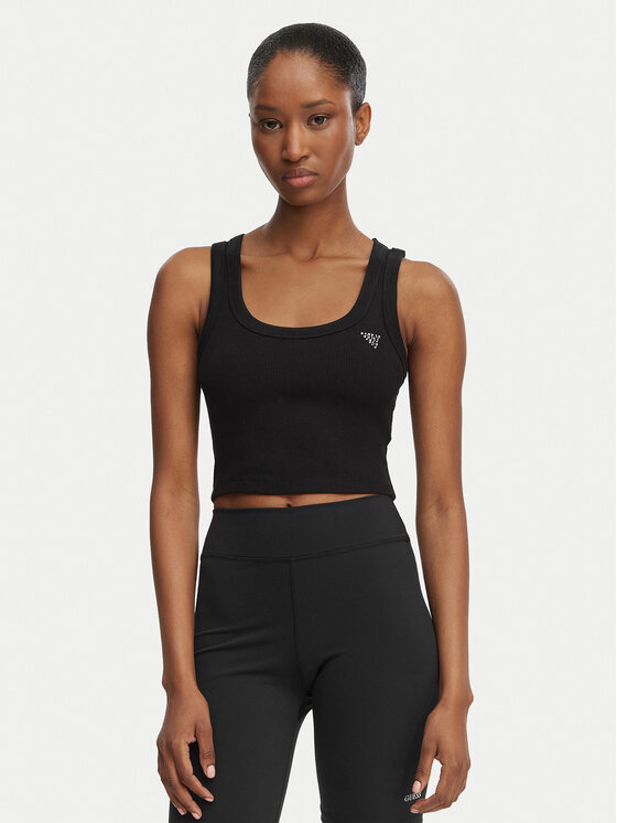 Guess Guess Marškinėliai V6GP07 K2987 Juoda Slim Fit