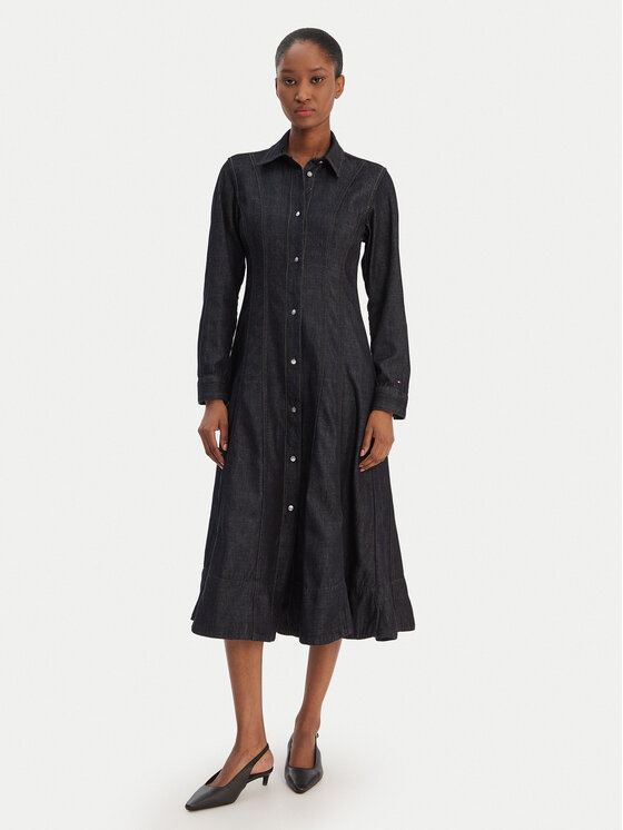 Tommy Hilfiger Rochie de blugi WW0WW48520 Bleumarin Regular Fit