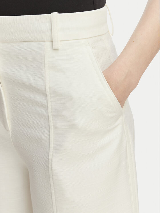 Calvin Klein Calvin Klein Riidest püksid LV044F651G Kreemjas Straight Fit