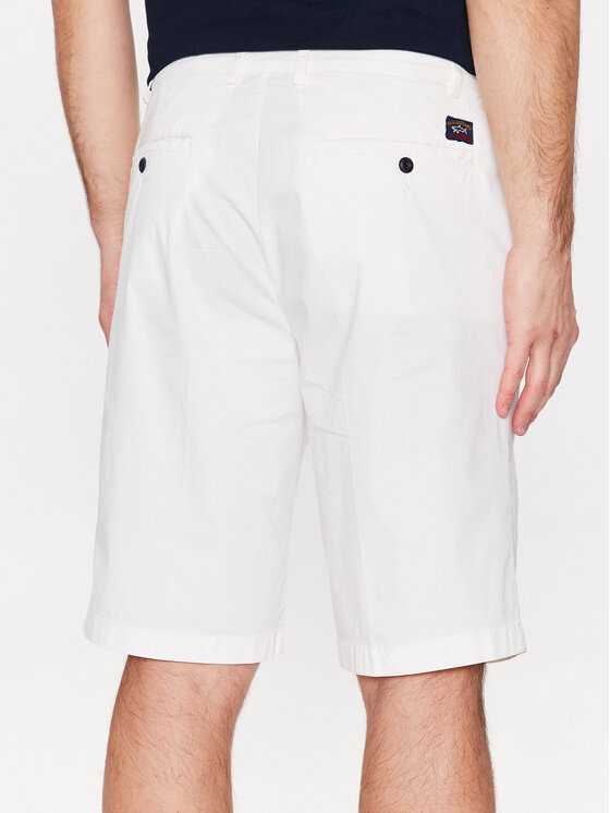Paul&Shark Paul&Shark Stoffshorts 23414027 Weiß Regular Fit