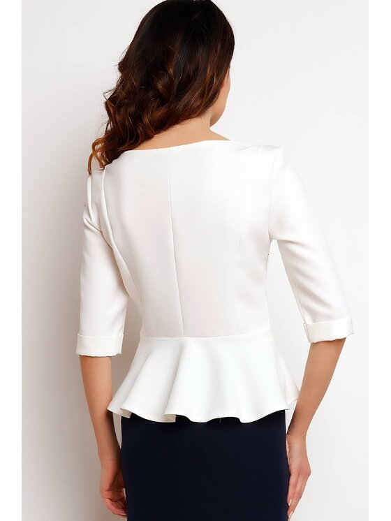 Infinite You Infinite You Bluzka M075 Écru Basic Fit