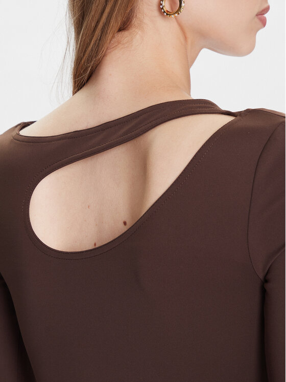 Guess Guess Блузка W5BP18 KC7M2 Коричневий Slim Fit