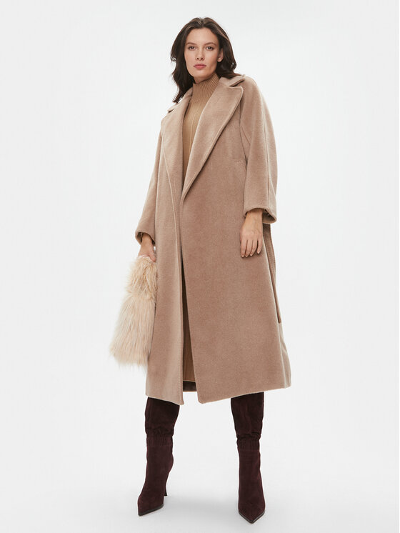 Manteau brossé Onde en laine mélangée Studio Max Mara marron vêtements  femme, Galeries Lafayette