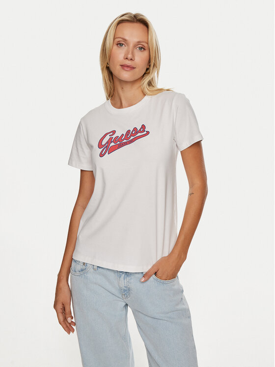 T-Shirt Guess Jeans, Größe L Weiß W4YI13 J1314