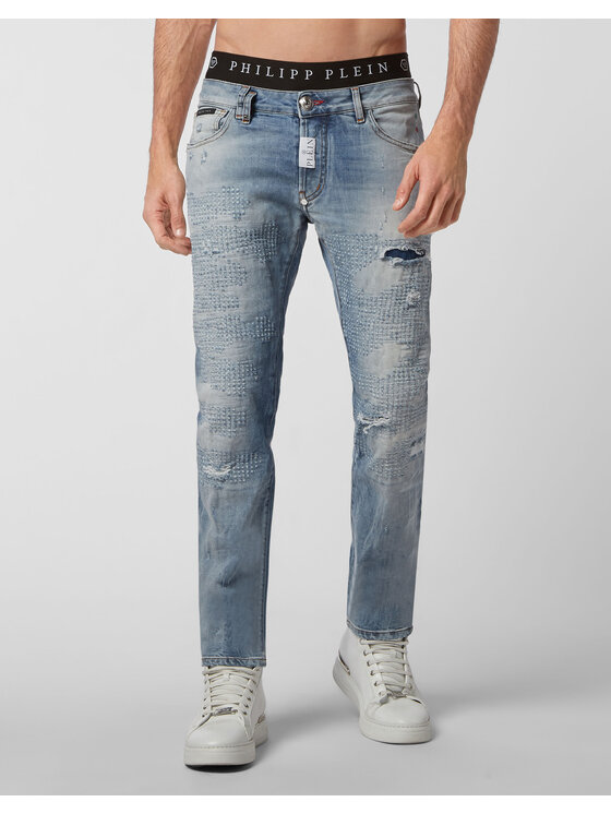 PHILIPP PLEIN PHILIPP PLEIN Jeansy 2311 Niebieski jasny Straight Leg