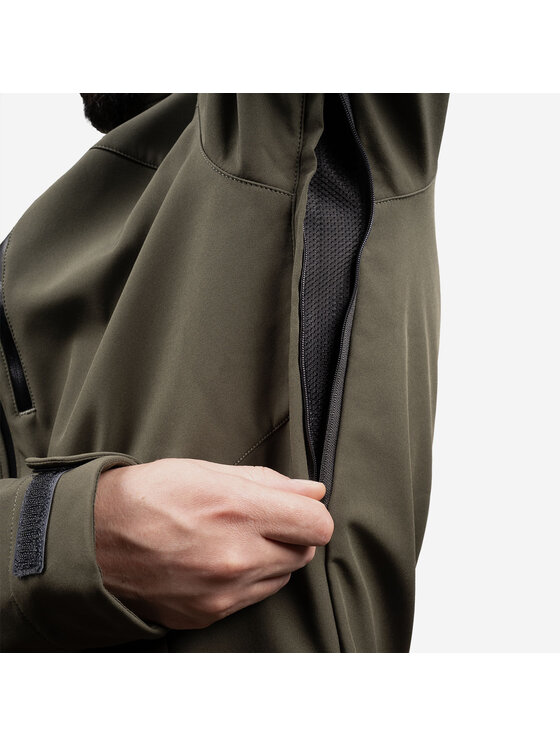 Alpinus Alpinus Kurtka softshell Roignais Khaki Regular Fit