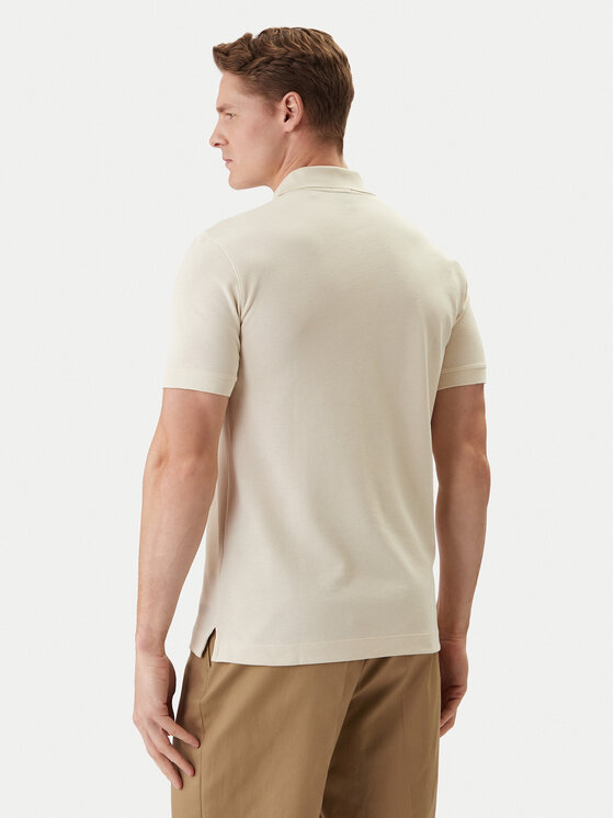 BOSS BOSS Тениска с яка и копчета Pallas 50553564 Кремав Regular Fit