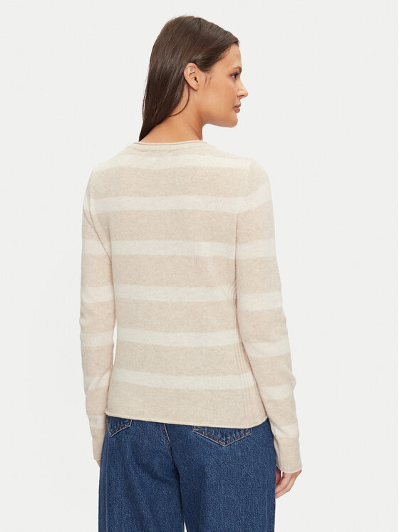 Tommy Hilfiger Tommy Hilfiger Sweter WW0WW44161 Beżowy Regular Fit