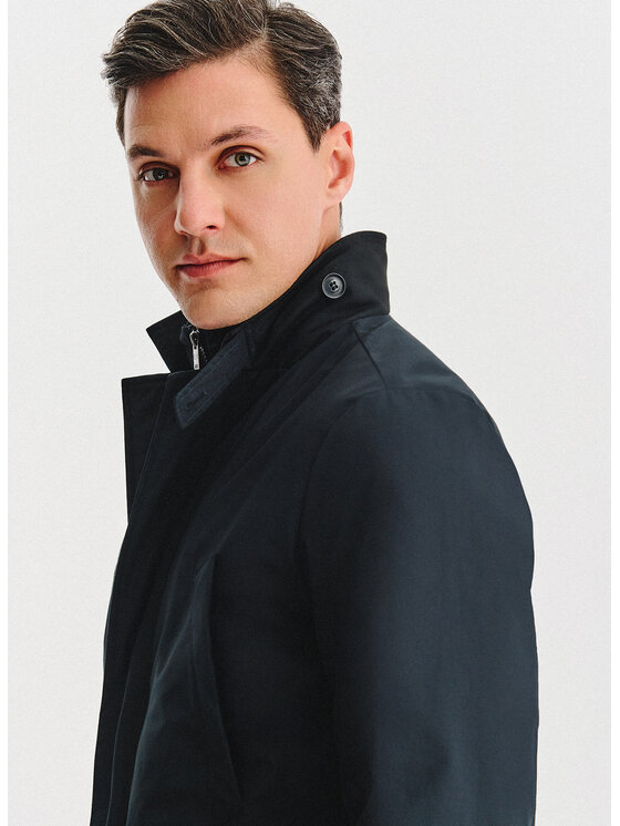 Pako Lorente Pako Lorente Płaszcz P25WF-7X-005 Granatowy Classic Fit