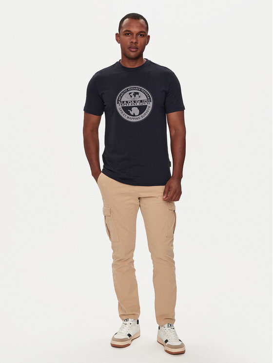 Napapijri Napapijri T-Shirt S-Bollo NP0A4I3C Tmavomodrá Regular Fit