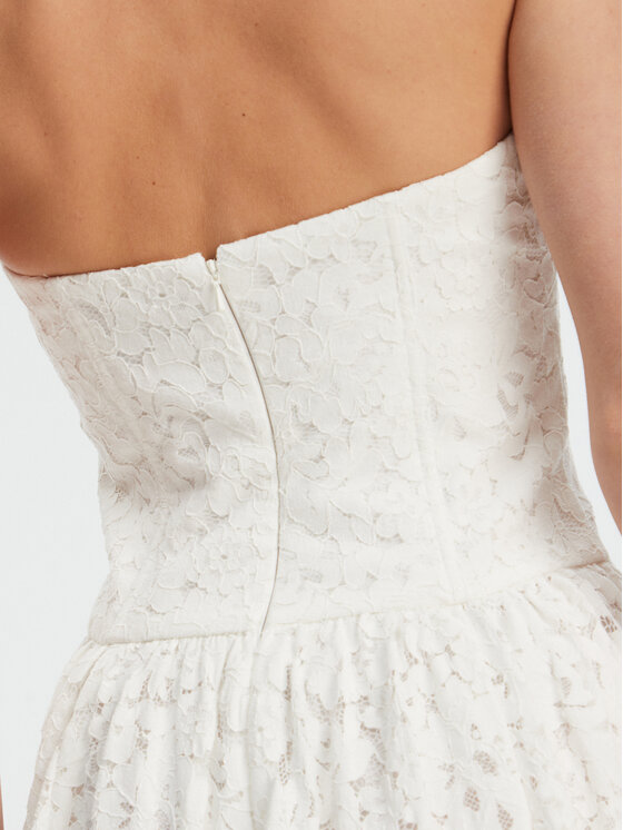 BARDOT BARDOT Kokteiļkleita Felicidad Strapless 59843DB Balts Regular Fit