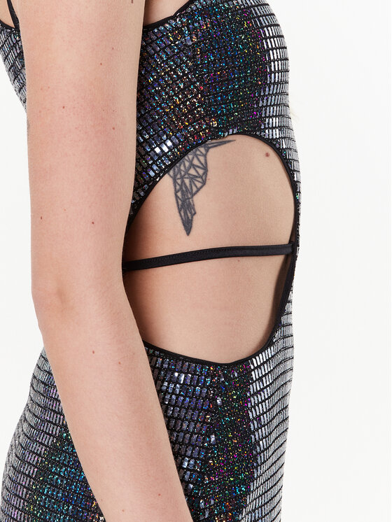 Chiara Ferragni Chiara Ferragni Večernja haljina 73CBO956 Srebrna Slim Fit