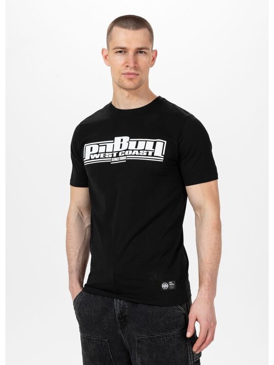 PITBULL PITBULL T-Shirt Classic Boxing Czarny Regular Fit