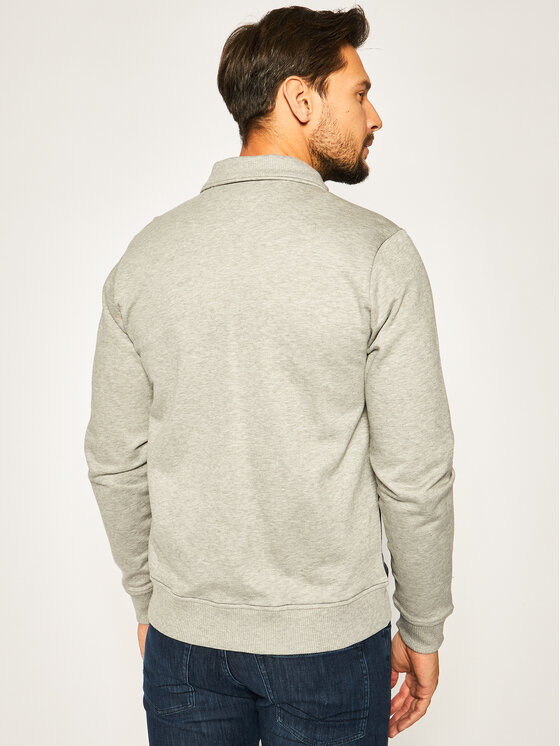 Tommy Hilfiger Tommy Hilfiger Džemperis Mixed Media Zip Throuch MW0MW13054 Pilka Regular Fit
