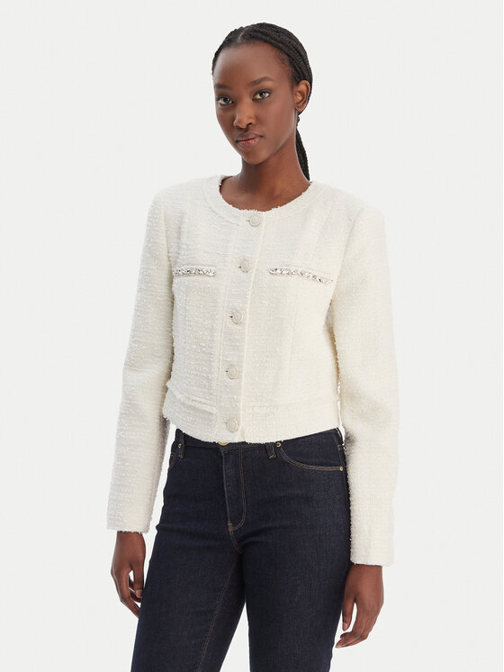 Guess Guess Suknjič W6RL54 WJ632 Écru Regular Fit