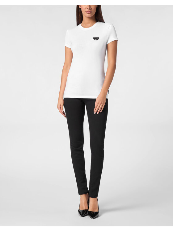 PHILIPP PLEIN PHILIPP PLEIN T-Shirt 9445 Biały Skin Tight Fit