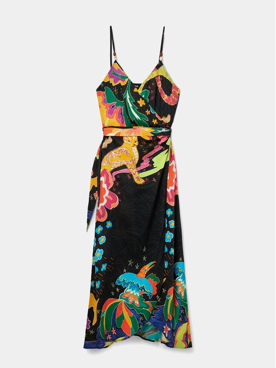 Desigual Desigual Letní šaty Selva 24SWMW09 Černá Regular Fit