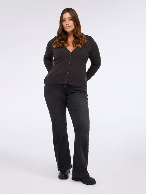 Fiorella Rubino Fiorella Rubino Cardigan M802L008201N023 Grigio Regular Fit