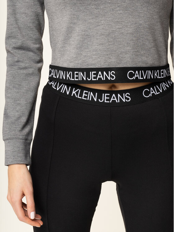 Calvin Klein Jeans Calvin Klein Jeans Bluza Cropped Milano J20J212892 Szary Regular Fit