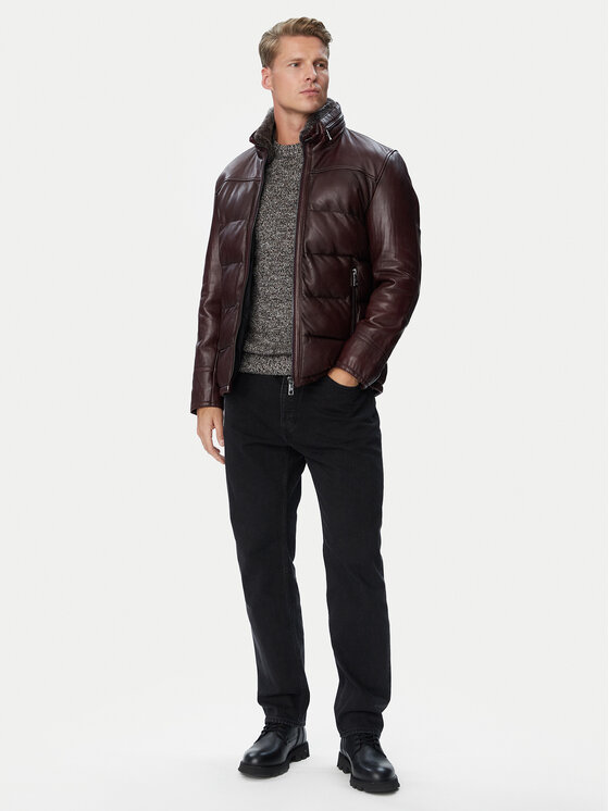 Milestone Milestone Giacca di pelle Kilian  631055 21590 Bordeaux Regular Fit