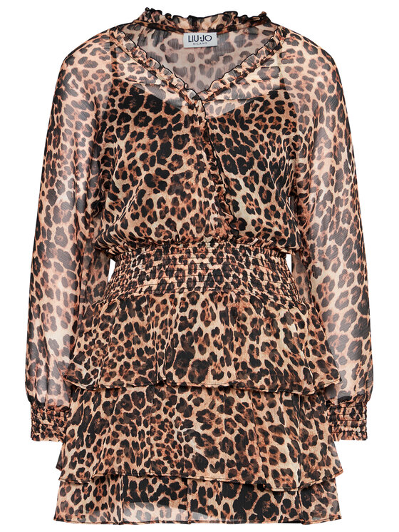 Liu Jo Liu Jo Kleid für den Alltag WA1530 T5959 Braun Regular Fit