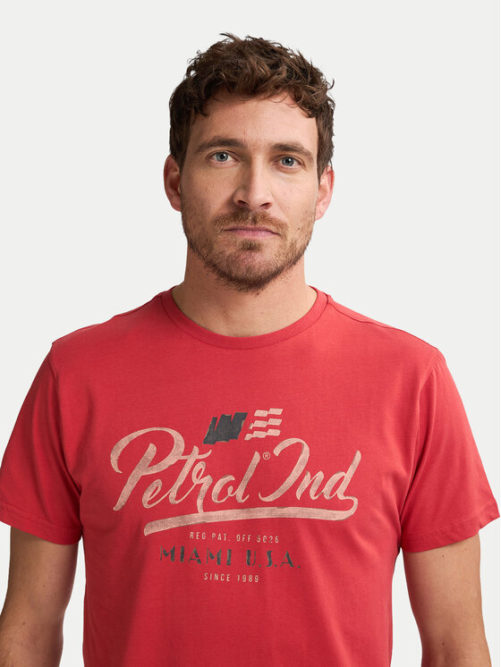 Petrol Industries Petrol Industries T-Shirt M-1050-TSR600 Czerwony Regular Fit